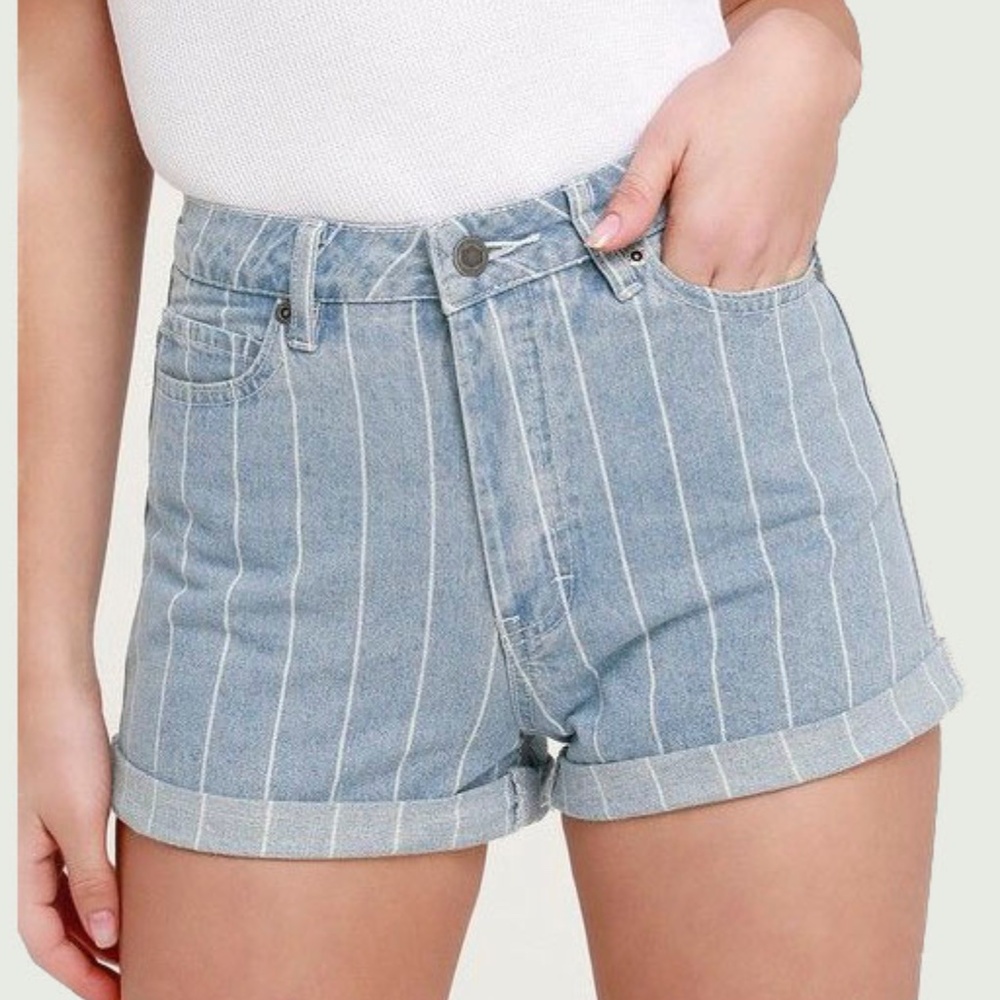 Hi Rise In The Style Denim Pin Stripes - Picture 1 of 7